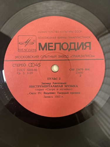 Vinyl Record USSR - Zigmar Liepinš* – Пульс 2 = Pulse 2, LP Melodia, 1985s - Picture 8 of 13
