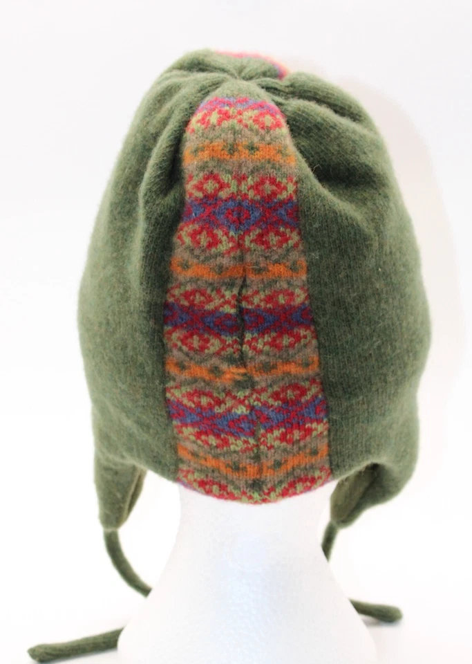 Old Navy 均码男女通用儿童女式丙烯酸帽子耳扣领带绿色橙色 — 第 4/4 张图片