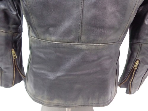 VANSON SPECIAL ORDER STEER HIDE CAFE RACER UNISEX MOTO JACKET BLACK MADE IN USA - Picture 6 of 9
