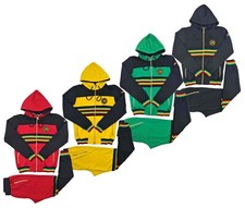 Time Is Money Men's Rasta Tracksuit Cotton Reggae Set Hoodie Streetwear Jogger