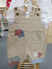 Vintage Baby Gap Hippo Bubble Romper Overall 0-3 Month Patches 90s