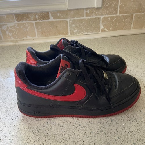 Men’s Nike Air Force 1 Low Red Black Size 8 - Picture 4 of 12