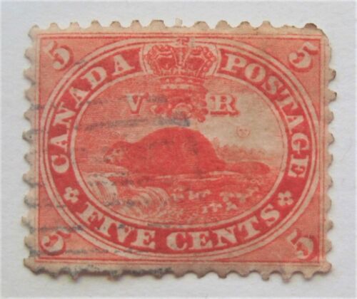1859 Early Canada Beaver 15 lightly used Superb Near Perfect Centering 4 Margins - Picture 1 of 2