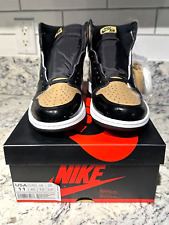 NIKE AIR JORDAN 1 Men's 11 Retro High OG NRG Gold Toe Black White 861428-007