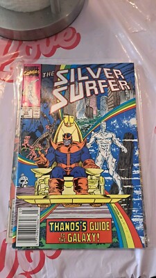Silver Sulfer#35 THANOS vs THE SURFER! WHITE PAGES 9.8