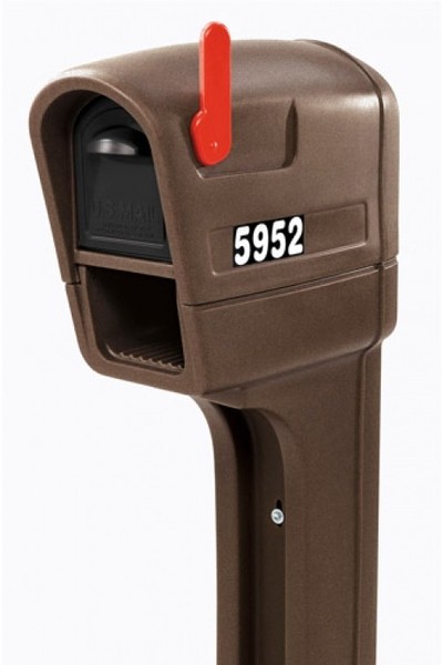 Mailbox Post Mount Walnut 12 5 X51 Plastic Heavy Duty Poly Vandal Hover To Zoom