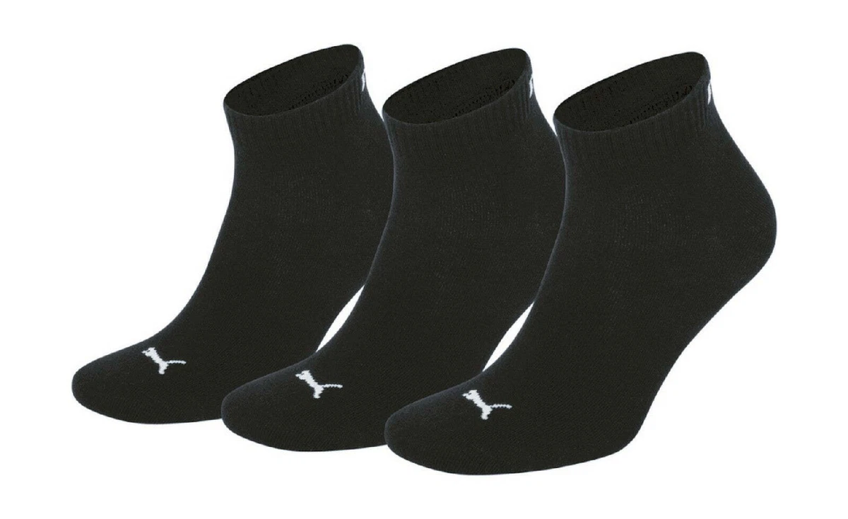 Puma Sneaker Socks 3 Pair Pack Ankle Liner Invisible Trainer Sock Size UK 9 11