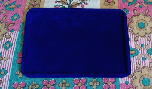 Espositore Diamanti Velluto Blu Vassoio Portagioie Gemme Vassoio Gemme 11x15 Pollici - Foto 7 di 8