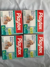 Lot Of 4 Playtex ULTRASEAL Disposable Baby Bottle Liners 4oz New Sealed!
