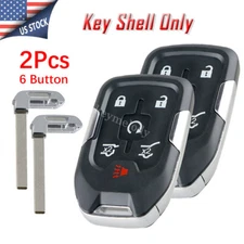 2X 6B Remote Key Fob Case Shell for Chevrolet Tahoe Suburban GMC Yukon 2015-2020