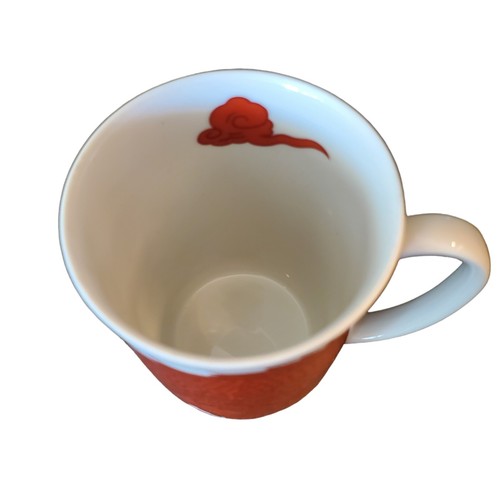 Vintage Fitz & Floyd Red TEMPLE DRAGON Coffee Tea Mug - EUC - Picture 4 of 7