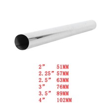 2'' 2.25'' 2.5'' 3'' 3.5'' 4'' T304 Stainless Straight Steel Pipe Tube 44'' Long