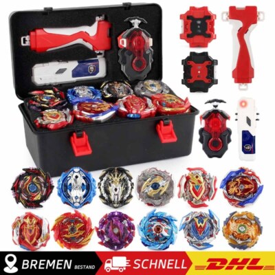 12Tlg 4D Kreisel Beyblade Burst starter Kit Set Arena Bayblade Top Mit Launcher