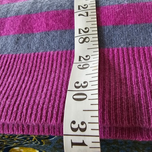 M&S Autograph 100% Cashmere Multicoloured Striped Jumper Size UK 16 Longline - Picture 14 of 14