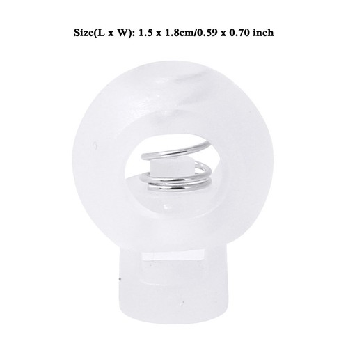 100 Plastic Spring Loaded Round Toggle Stopper Cord Locks End Single Hole Rope - Picture 51 of 97