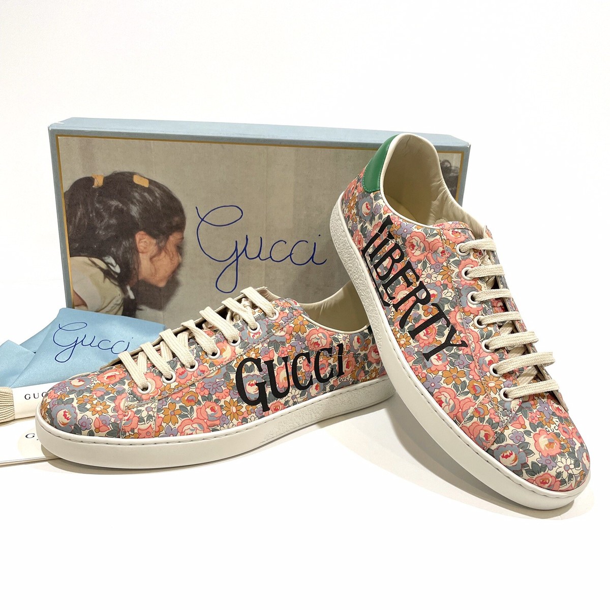 GUCCI Liberty of London x Gucci Ace 'Floral' Sneakers -Men's GUCCI Liberty of London x Gucci Ace 'Floral' Sneakers -Men's