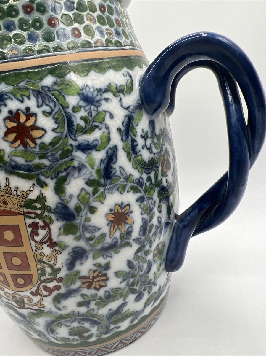 JUWC 1897 Vintage Blue and White Chinoiserie Porcelain