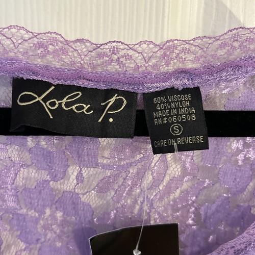 NWT Lola P Dress Womens Size S Violet Layered Lace Overlay Maxi Short Sleeve - Picture 5 of 7