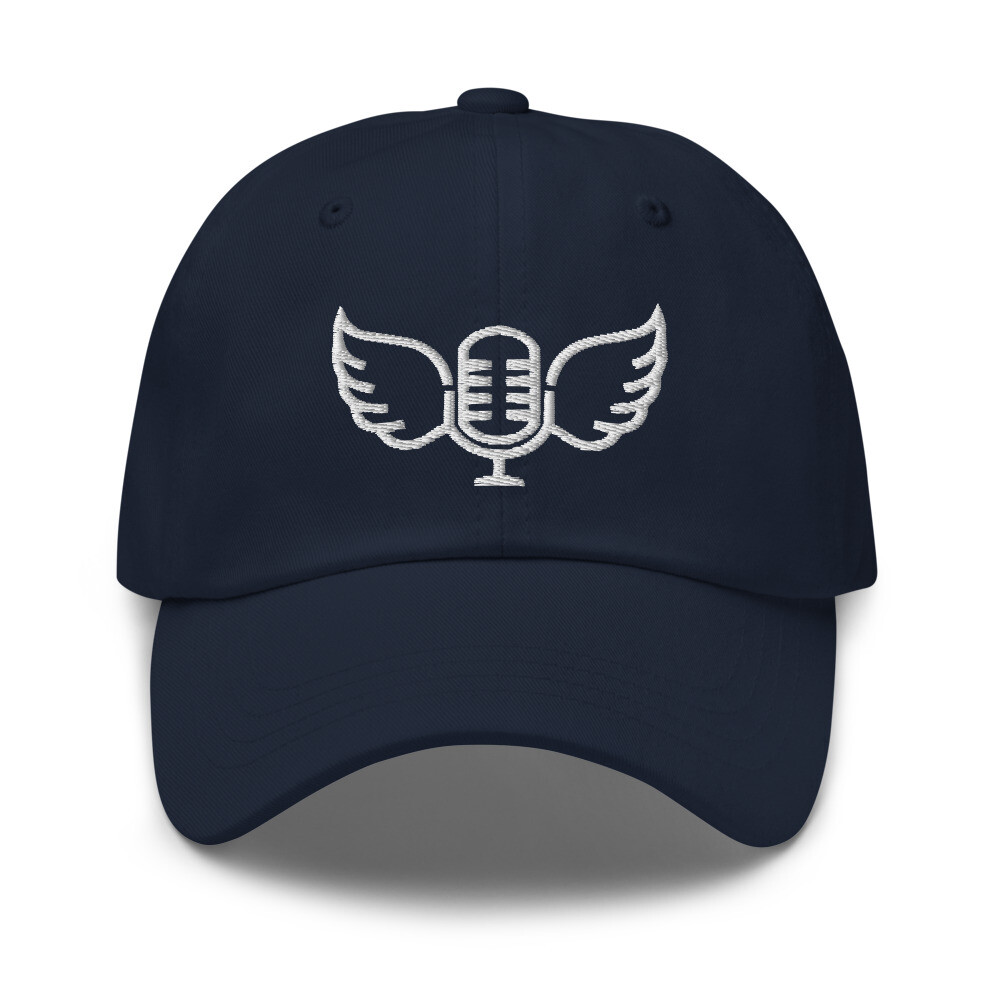 VIN SCULLY HAT, Vin Embroidered Baseball Cap, Microphone Angel