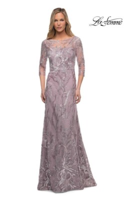 La Femme Sequin Lace A-Line Gown-Size 20  (LK# 159 A)