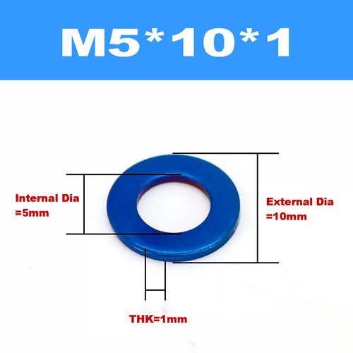 304 Stainless Steel Flat Washer/Titanium Blue Titanium Round Washer M4M6M8M10M12 - Picture 13 of 17