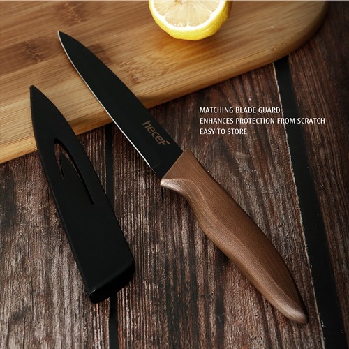Juego de 10 cuchillos de cocina Vantage acero inoxidable cuchillos de chef con fundas de hoja - Imagen 6 de 13