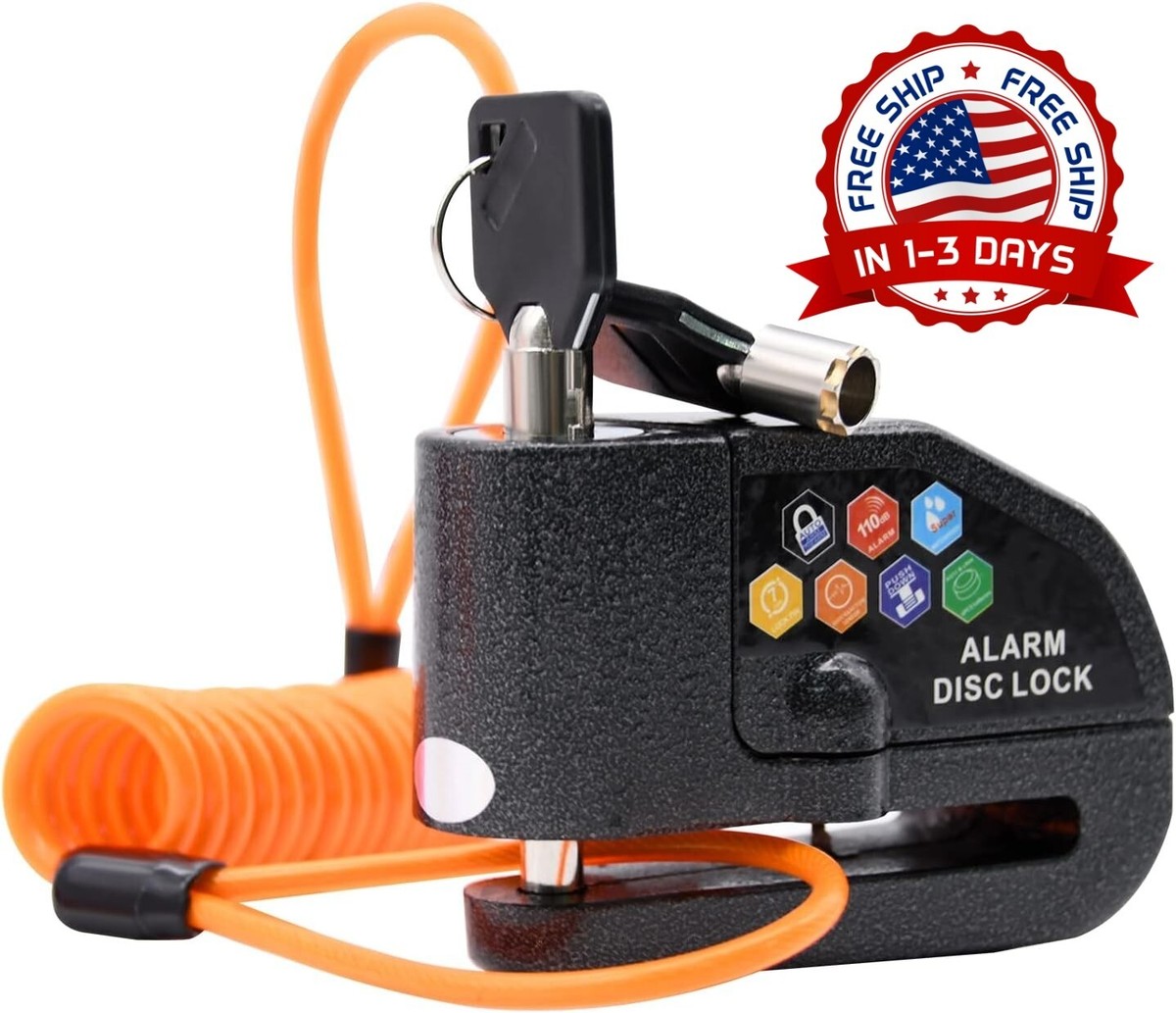 Candado Para Bicicleta Moto Motocicleta Con Alarma Bloqueo De