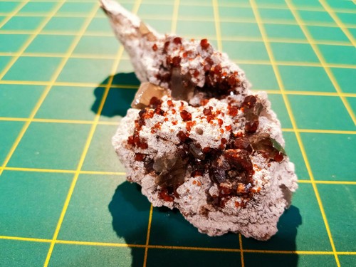 Terminated Smoky Quartz w/Spessartine Garnets on Microcline Matrix. - China - Picture 6 of 12