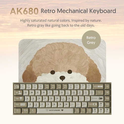 AJAZZ AK680 68 Key 60 Percent Hot Swappable Gaming Keyboard+Gaming Mouse for PC - Picture 12 of 59