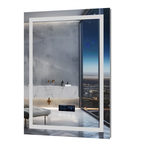 6-Size Smart Bluetooth LED Bathroom Mirror Backlit Lights Anti-fog Dimmable IP56 - Picture 26 of 54