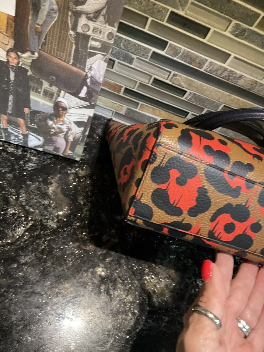 COACH CROSBY BASEMAN WILD BEAST OCELOT PRAIRIE LEATHER SATCHEL