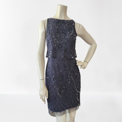 aidan mattox sleeveless beaded dress Aidan Mattox