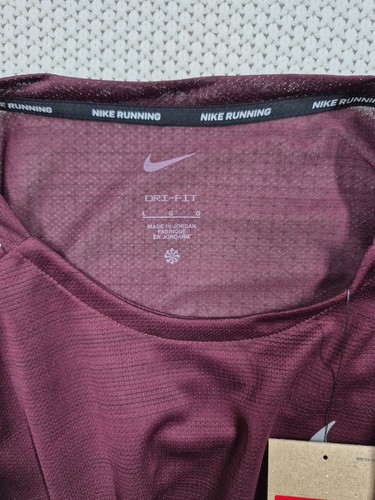 Nike Miler Training Running Shirt Men’s Sz. Large Maroon Reflective AJ7565-681 - Picture 5 of 10