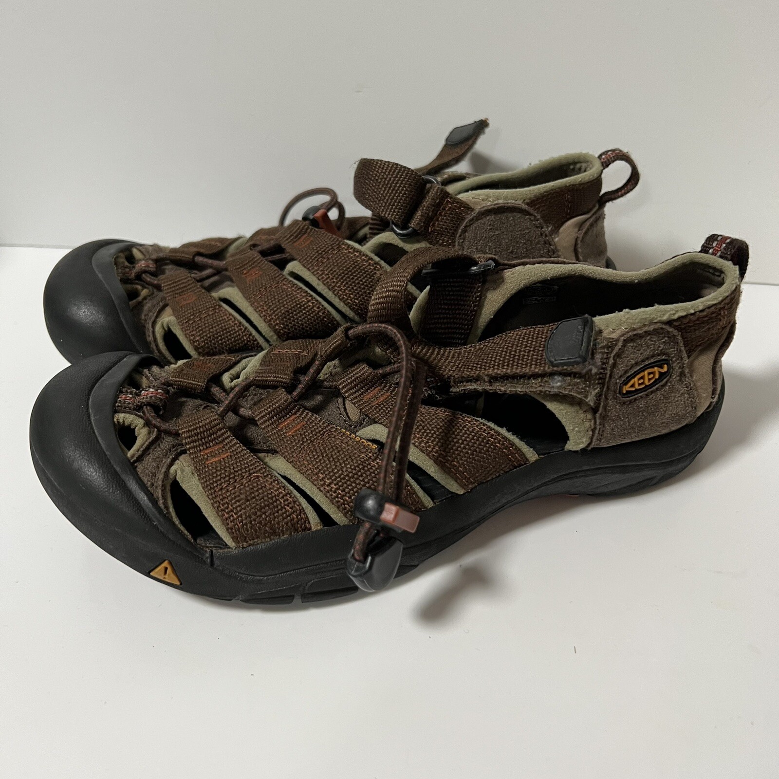 Sandali ibridi impermeabili KEEN unisex per bambini grandi taglia US 4 Newport H2 marroni arancioni