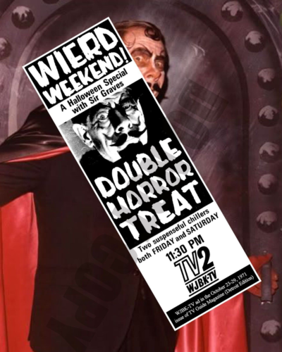 Sir Graves Ghastly Vampire Horror Detroit TV 2 WKBD Show Ad Art 8x10 photo - Photo 1/1