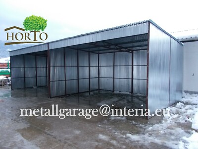 7x6 H:2.8 CARPORT Blechgarage Container Überdachung Abstellplatz Doppelcarport*