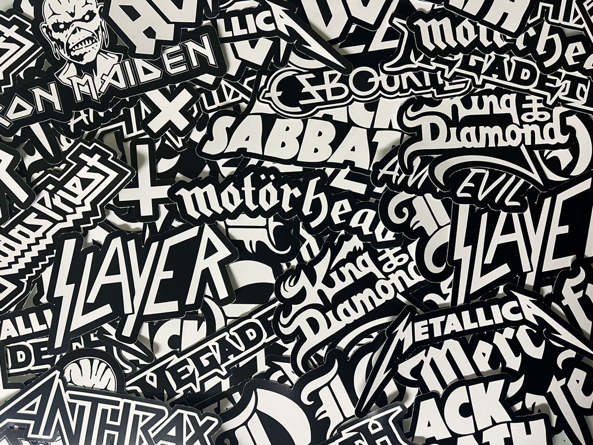 Heavy Metal Sticker Pack - Metallica Motörhead Slayer Black