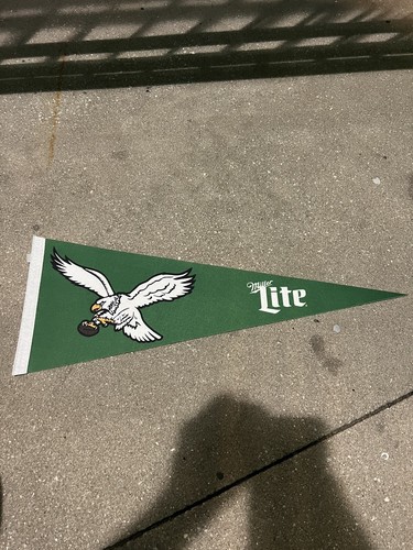 PHILADELPHIA EAGLES KELLY GREEN PENNANT SGA 9/14/23 VS VIKINGS MILLER LITE