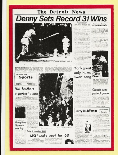 1981 Detroit News Boys Of Summer 100th Anniv #79 McClain Set record 31 Wins NMMT - Picture 1 of 2