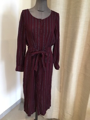 Très Belle Robe Longue Bordeaux Modèle Tikana Des Petits Hauts 36