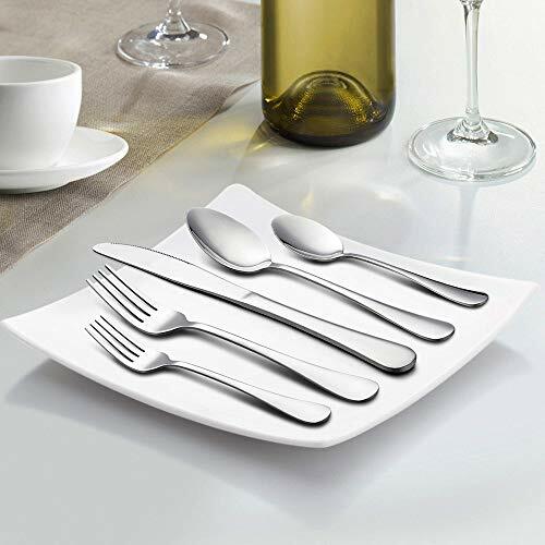 20 Piece Silverware Flatware Cutlery Set, Stainless Steel Utensils Service for 4 - Bild 5 von 7