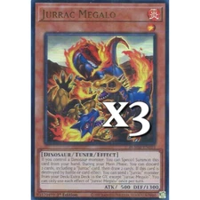 3x Jurra Megalo BLMM-EN016 Ultra Rare NM 1st Ed YUGIOH