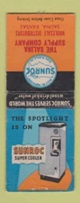 Matchbook Cover - Sunroc Water Cooler Salina KS BOBTAIL