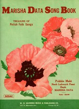 Marisha Data Song Book - Treasure of Polish Folk Songs - Piano  Accordion 1949