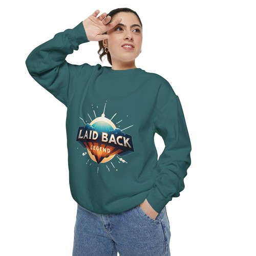 Laid Back Legend Sweatshirt - Unique Urban Streetwear, Cozy Men/Women Pullover - Picture 26 of 81