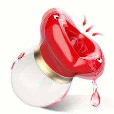 Rose Sucking Vibrator Licking Tongue Clit G-spot Dildo Oral Sex Toys for Women