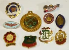 Job Lot of Badges Bowls Catholic Mothers Croquet Queens Jubilee Enamel