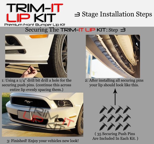 TRIM-IT Lip Kit Universal Fit Bumper Lip Spoiler Body Kit Carbon Fiber Genesis - Picture 10 of 12