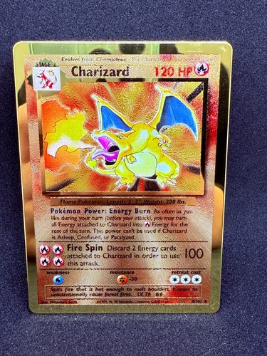 Pokemon TCG - Charizard (Metal Card) 4/102 - Celebrations Metal Card English NM