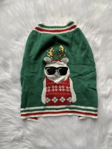 Holiday Time Dog Sweater Size Large Cool Christmas Deer Pet Clothes